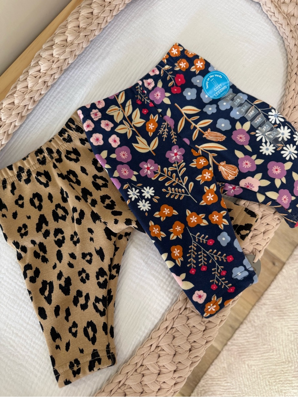 Baby Floral & Leopard Fleece Leggings Set Carters